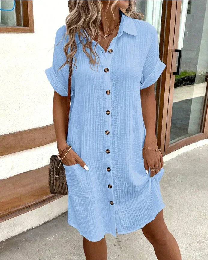 Julie-Anne – Robe-chemise décontractée